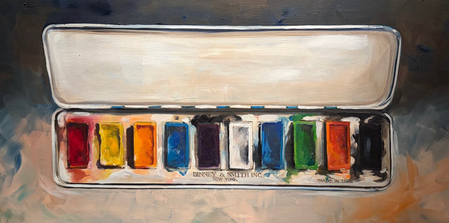 Watercolor Tin — oil painting by Jane Lucchino