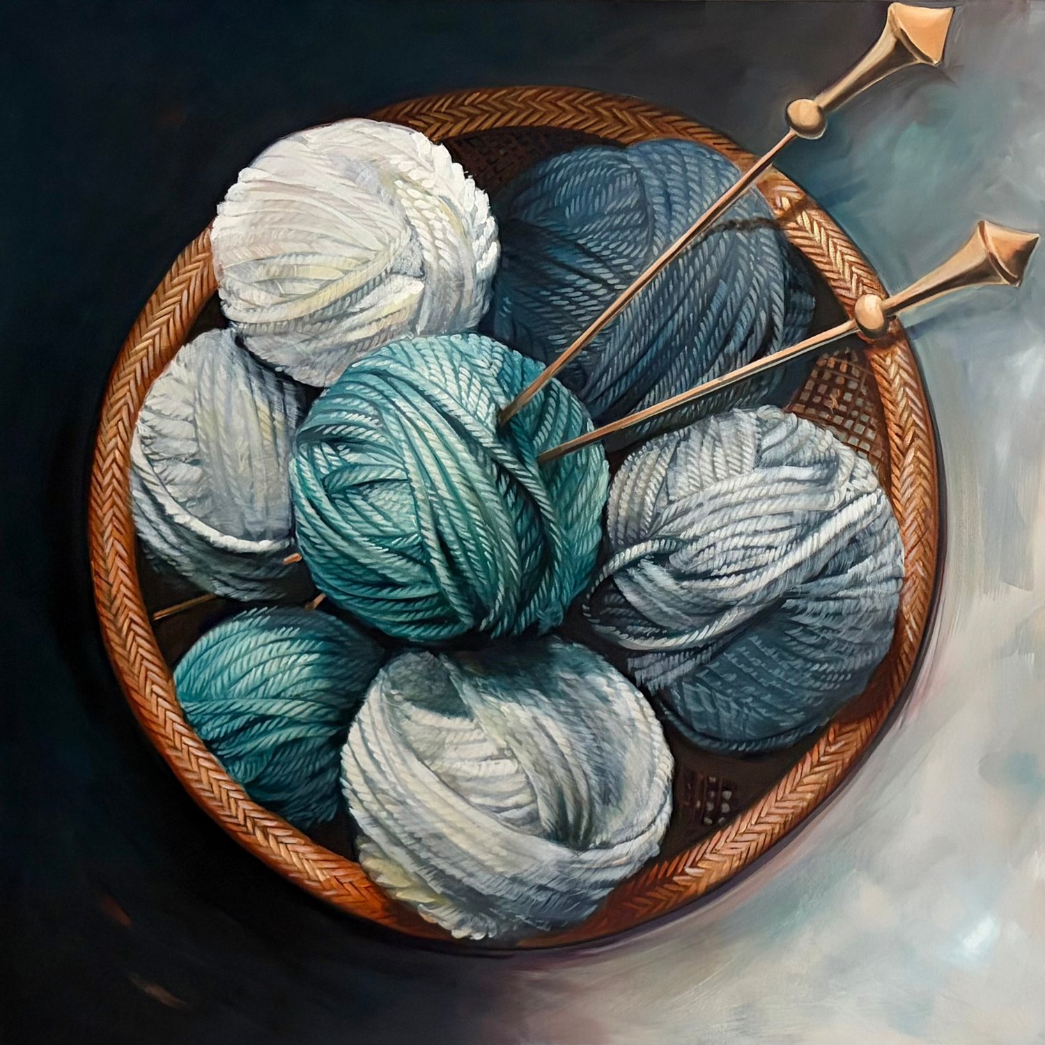Yarn — oil painting by Jane Lucchino